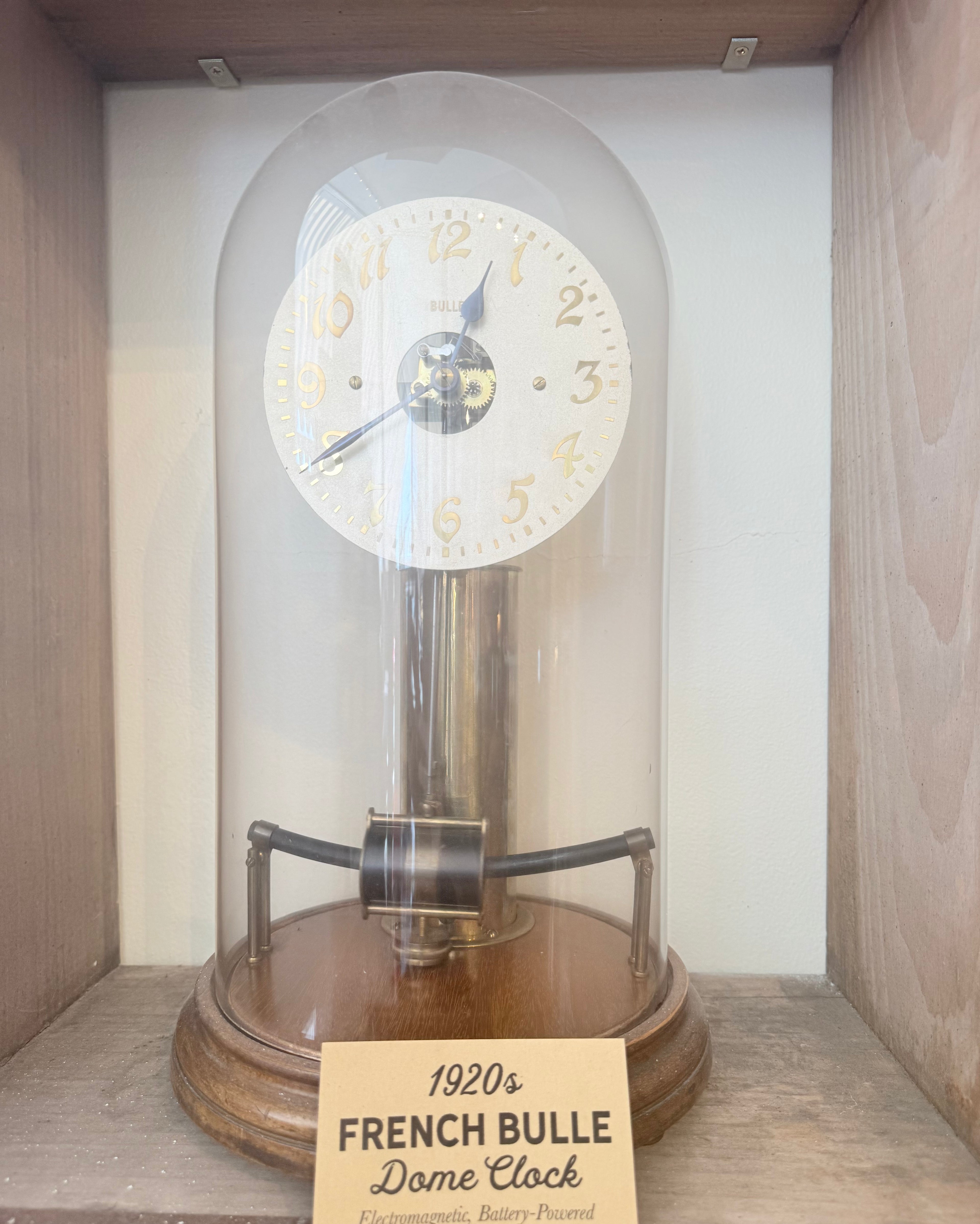 1920s French Bulle Dome Clock — Electromagnetic, Battery-Powered